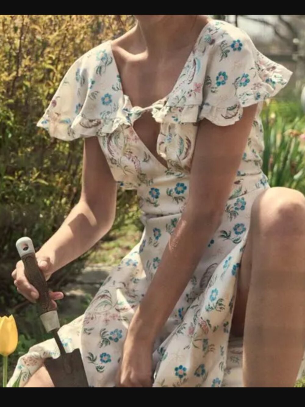 NWT DÔEN Eldora Floral Silk Dress | Ivory Hollyhock Hills | Size XL - Picture 3 of 8